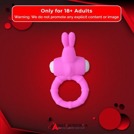 Rabbit Vibrating Penis Ring Blue Lolly CR-018