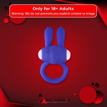 Kingfansion Mini Vibrating Rabbit Cock Ring (Blue) CR-017