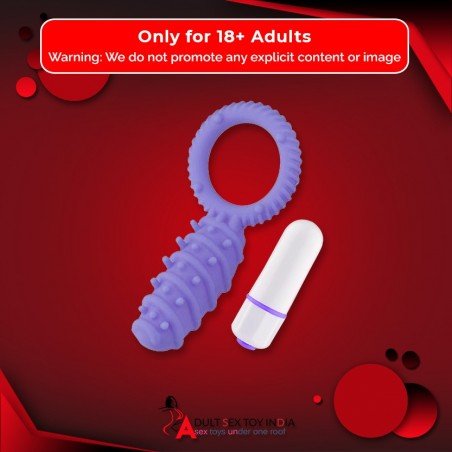Clitoral Banger Spikes Premium Cockring With Bullet CR-015