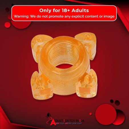 Transparent 4 Tube FingerCock Ring CR-010