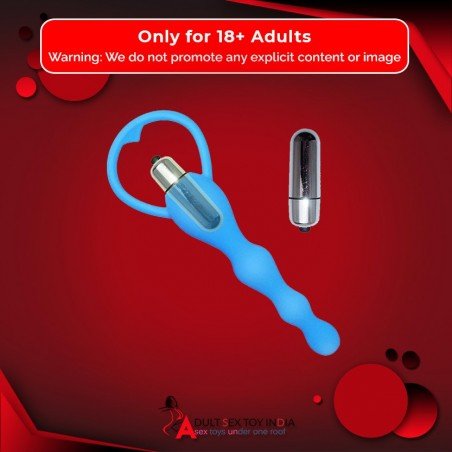 Blue Silicone Anal Vibrator AD-029